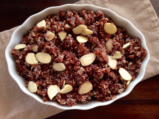 Red Quinoa with Slivered Almonds